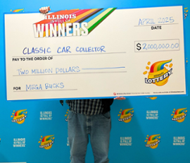 Ein Lotteriespieler aus Illinois gewinnt 2 Millionen Dollar mit einem Rubbellos im Wert von 20 Dollar.
