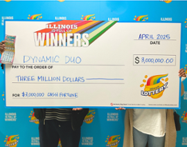 Vater und Tochter gewinnen 3 Millionen Dollar in der Illinois-Lotterie. - Casino News Thumbnail